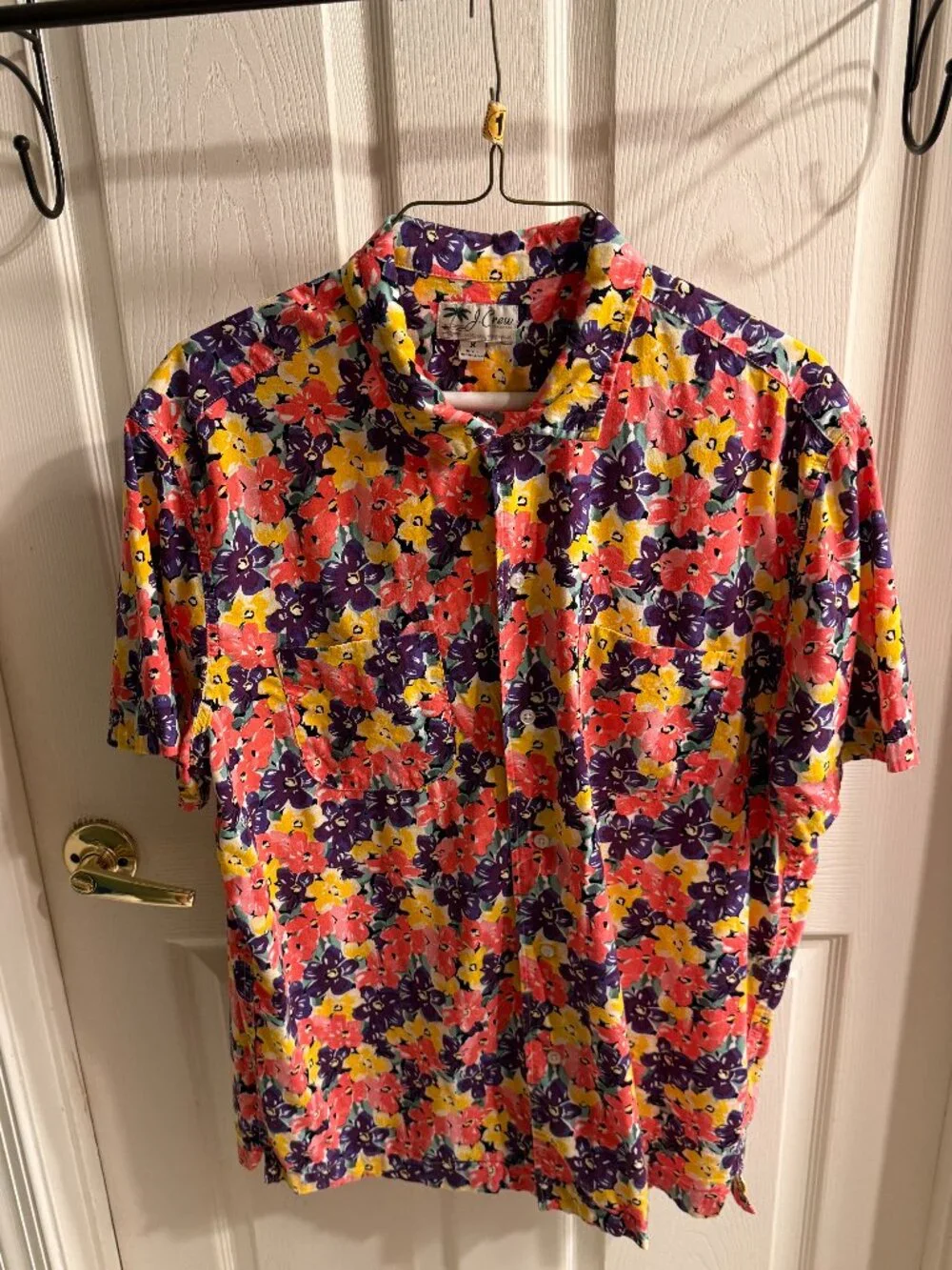 J.Crew Short-Sleeved Hawaiian Shirt, Men's Medium
